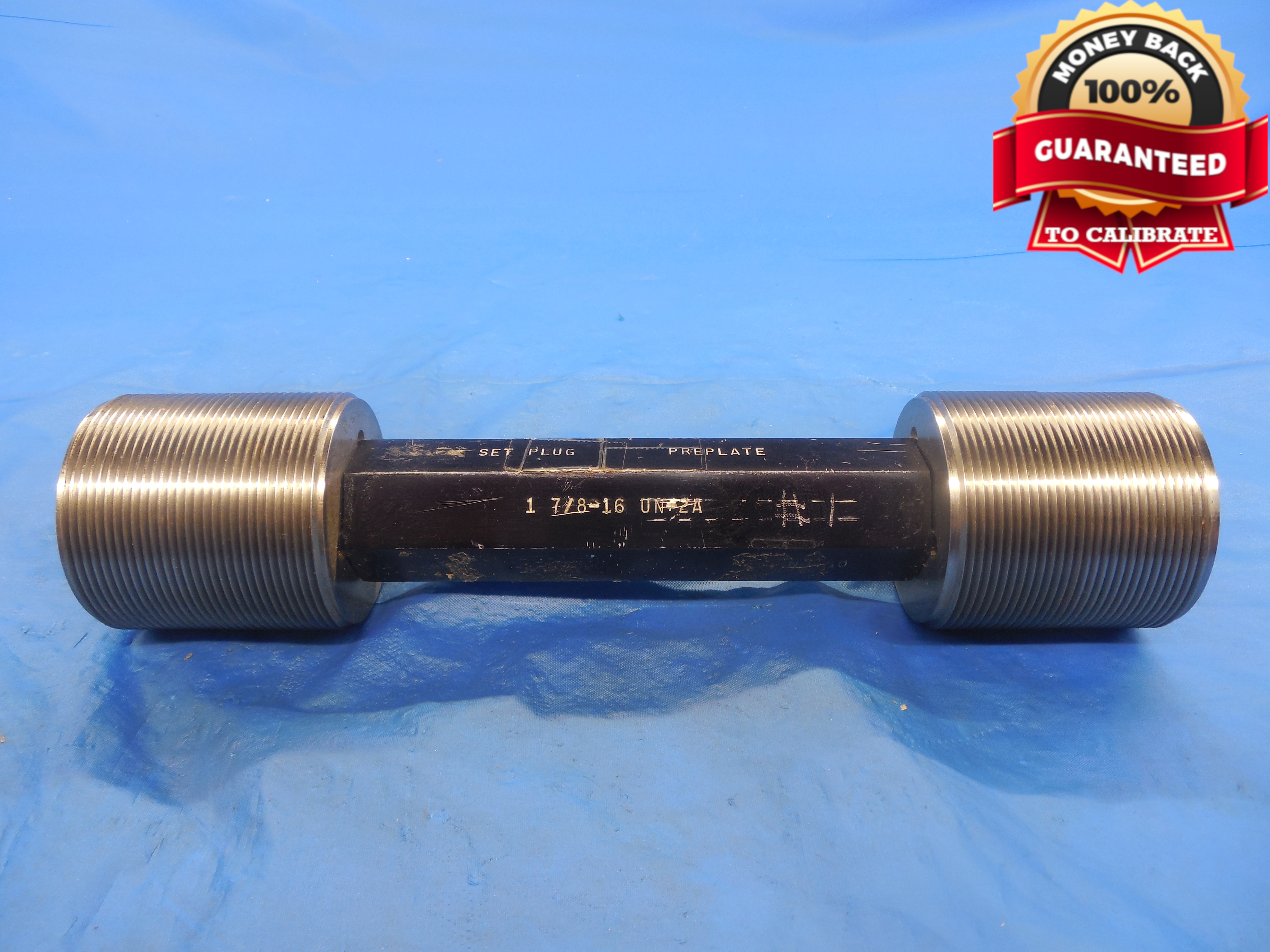 1 7 8 16 UN 2A PREPLATE SET THREAD PLUG GAGE 1 875 GO NO GO PDS 1 8314