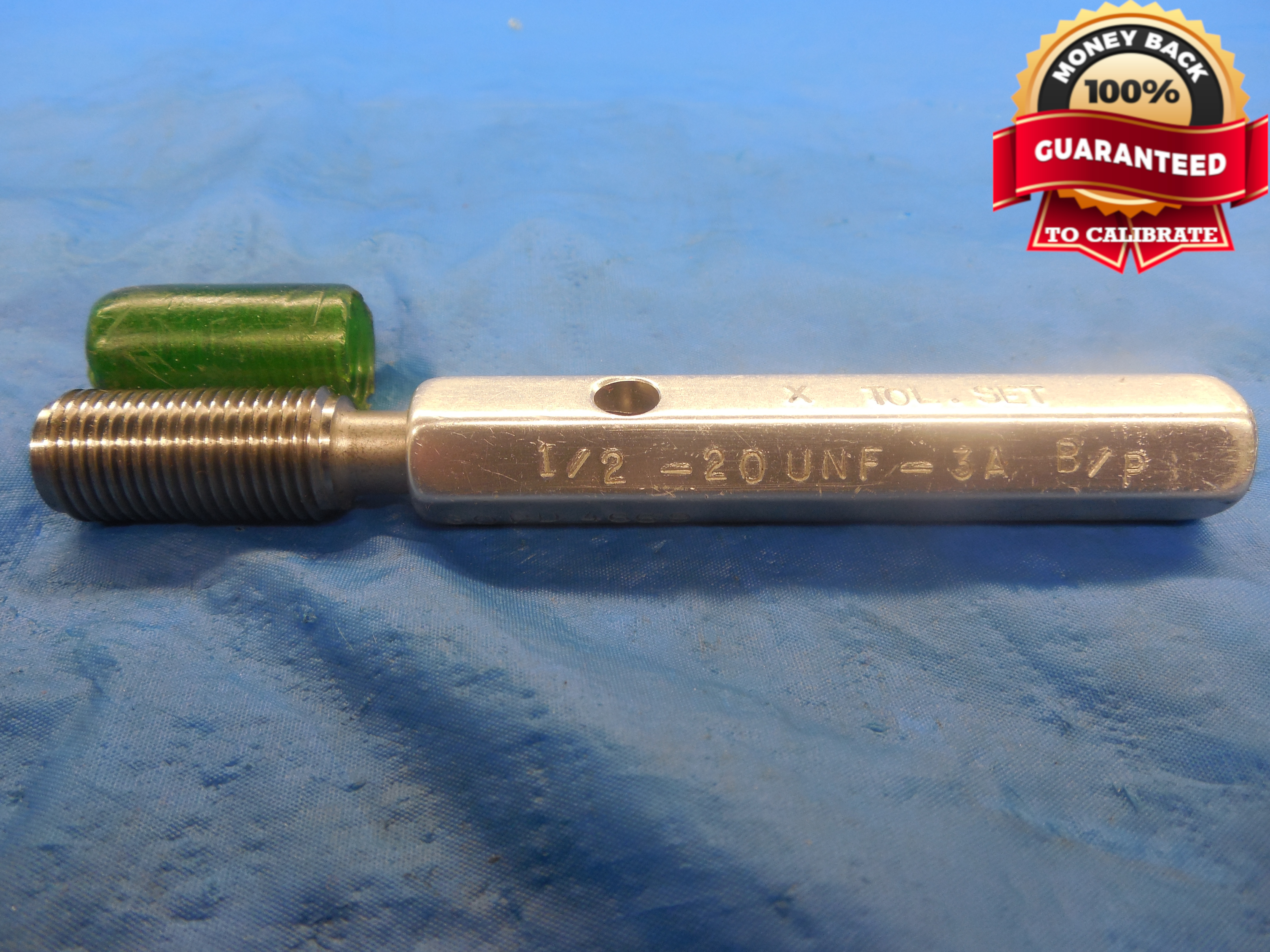 1/2 20 UNF 3A BEFORE PLATE SET THREAD PLUG GAGE .5 GO ONLY P.D.= .4669