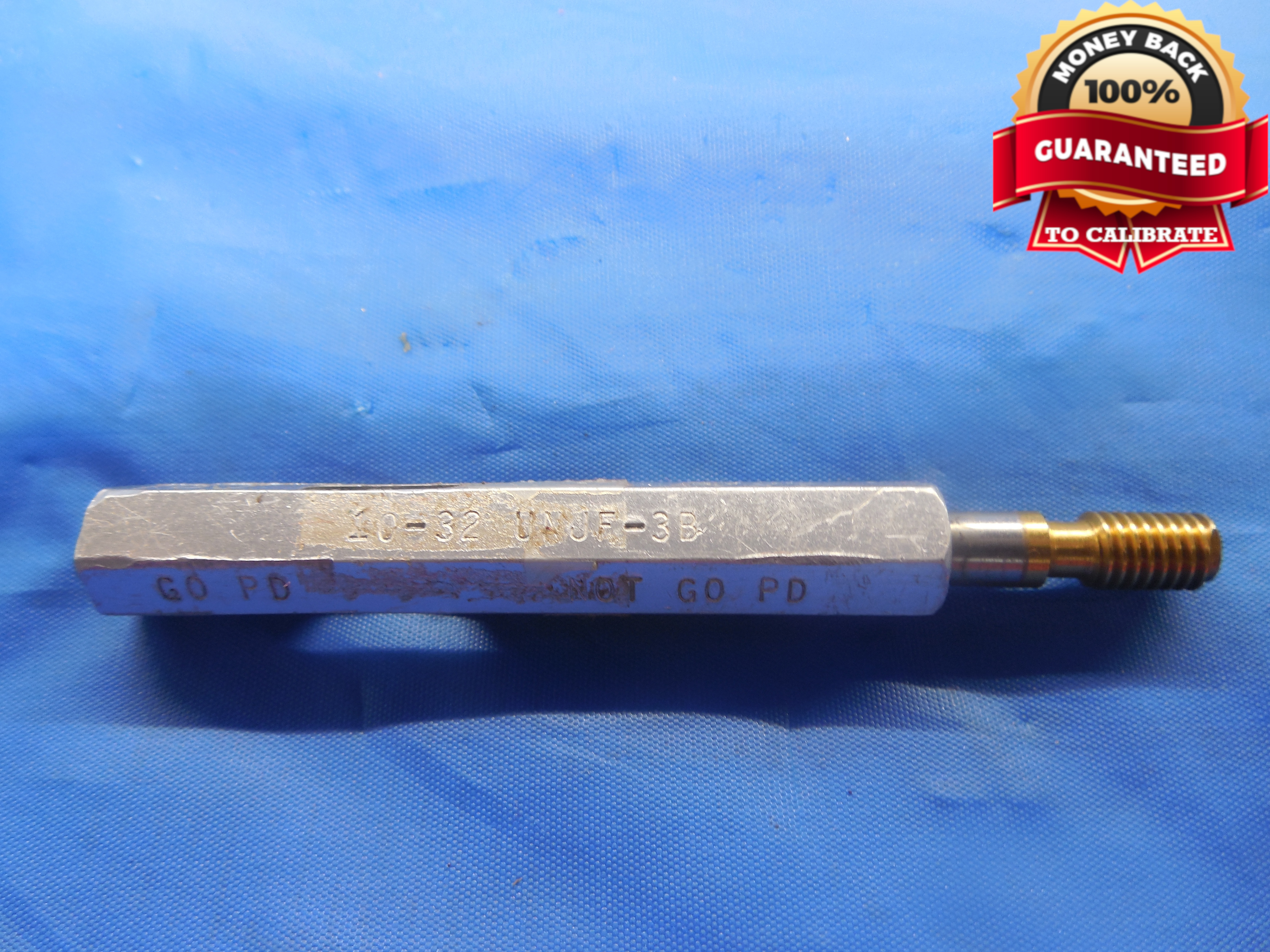10-32-unjf-3b-tin-coated-thread-plug-gage-10-190-no-go-only-p-d