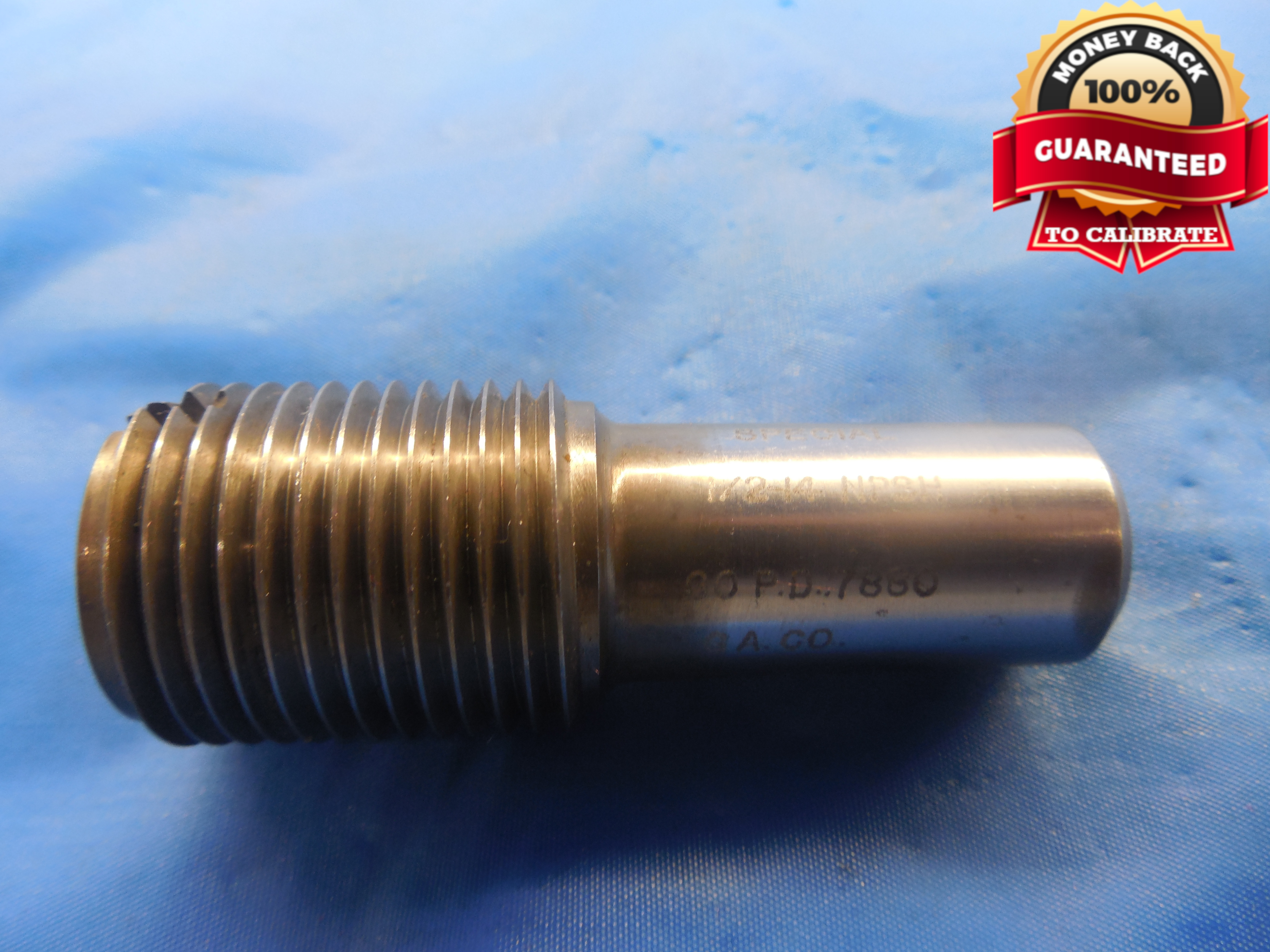 1/2 14 NPSH SPECIAL PIPE THREAD PLUG GAGE .5 GO ONLY P.D. = .7880