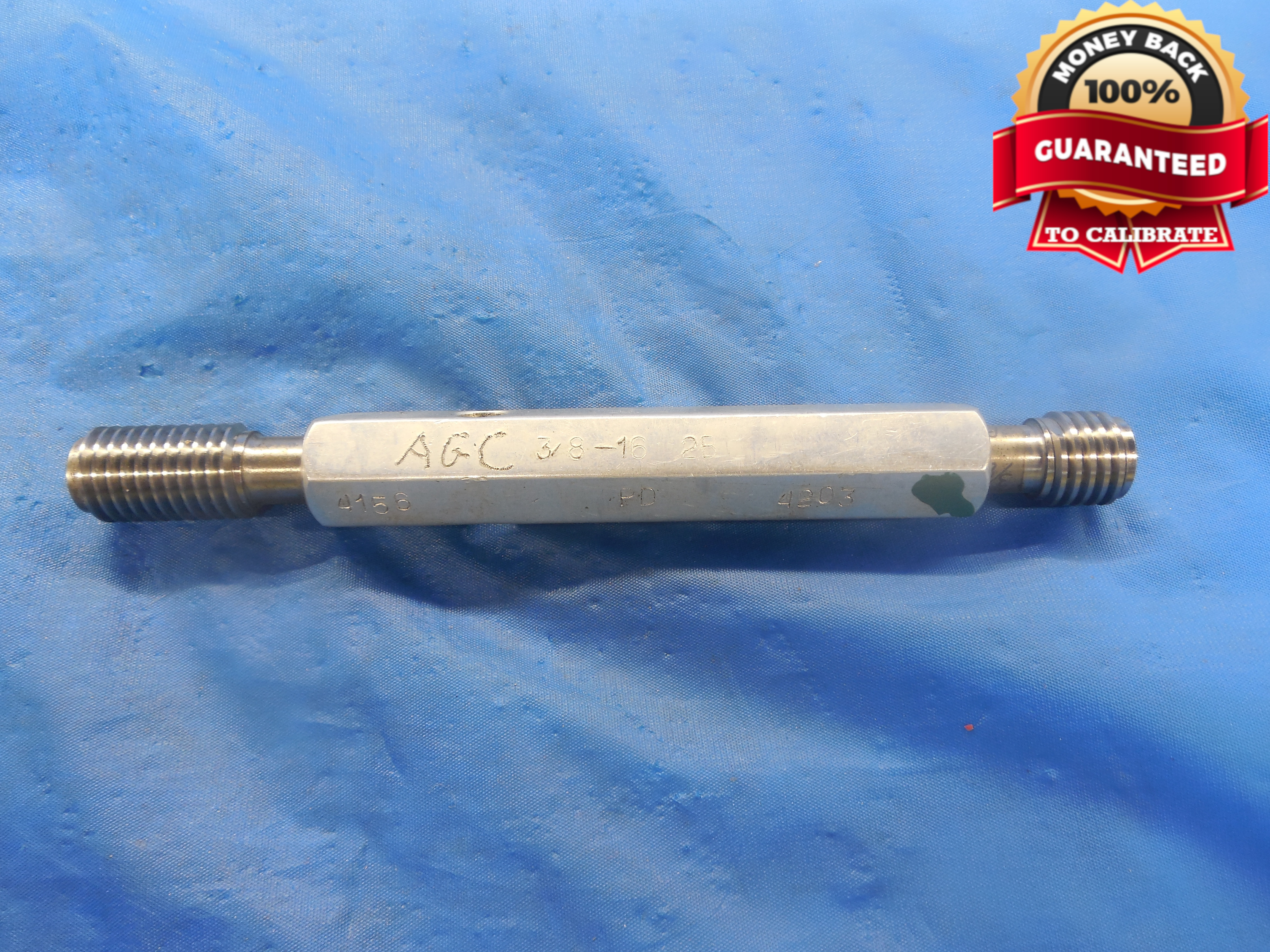 3/8 16 2B STI HELICOIL THREAD PLUG GAGE .375 GO NO GO P.D.'S = .4156