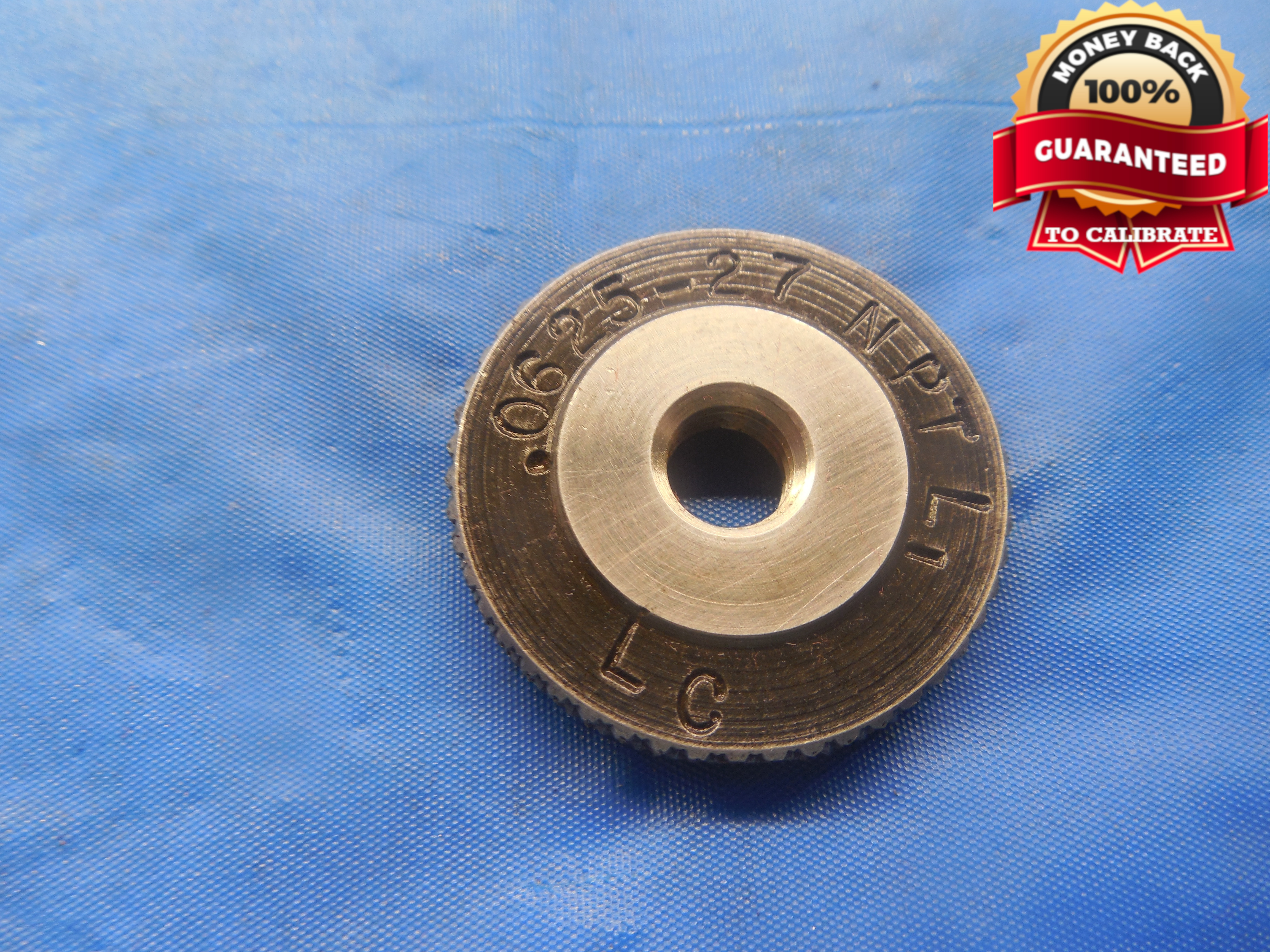 1/16 27 NPT L1 PIPE THREAD RING GAGE .0625 STANDARD 1/16 EXTERNAL PIPE