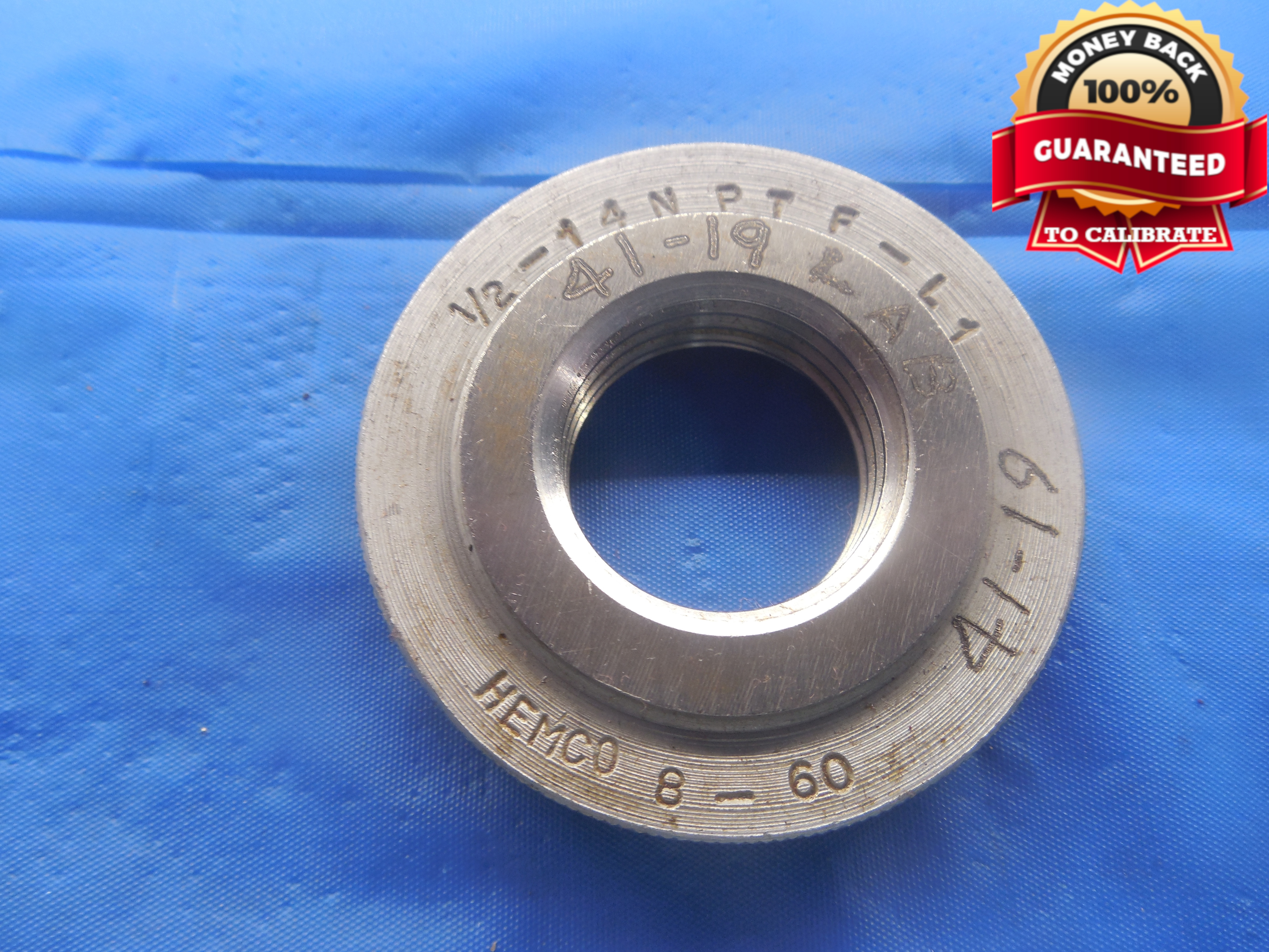 1/2 14 NPTF L1 PIPE THREAD RING GAGE .5 1/2"14 INSPECTION TOOL eBay