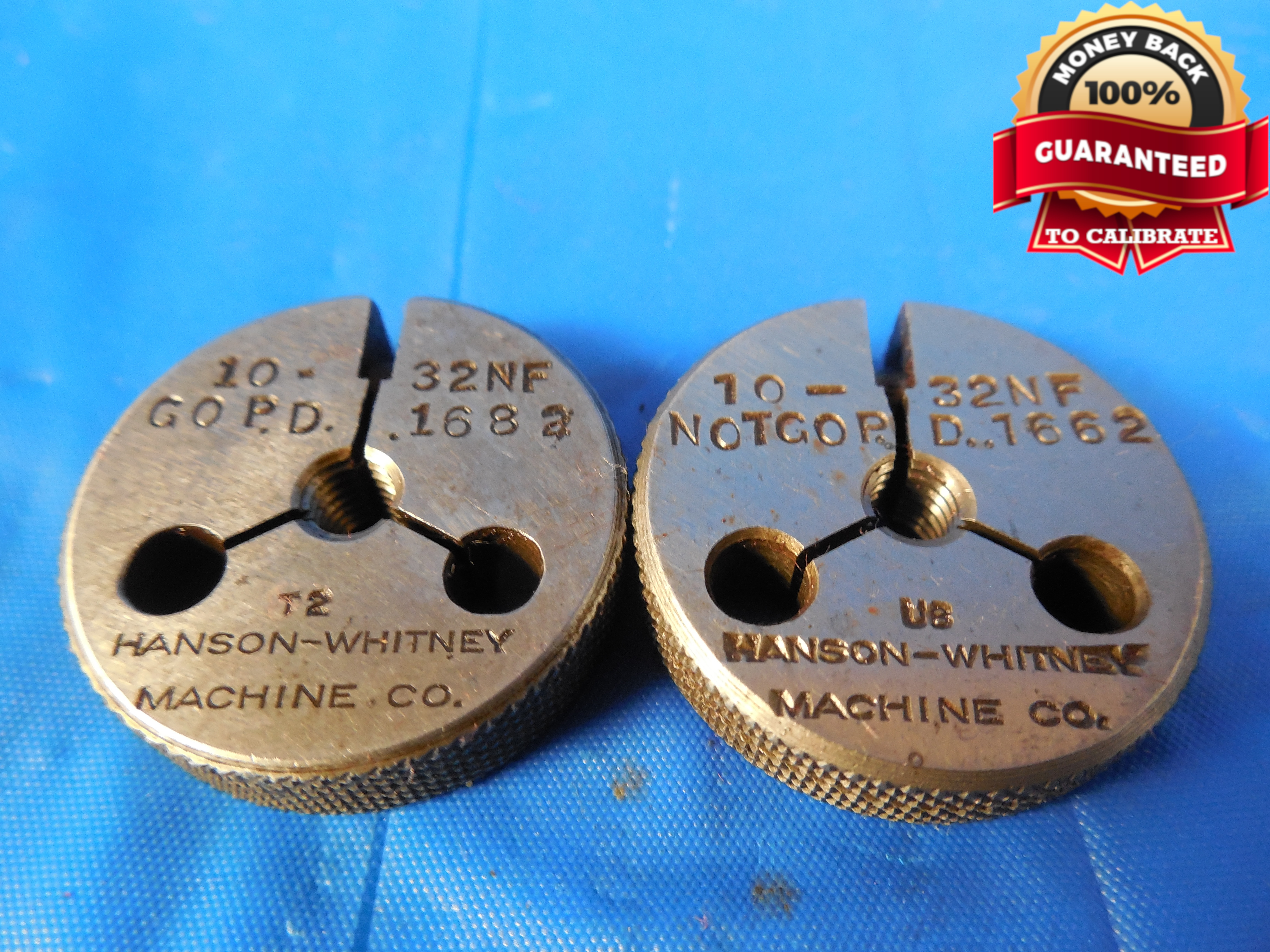 10 32 NF SPECIAL PITCH THREAD RING GAGES 10 .190 GO NO GO P.D.'S= .1682 & .1662 eBay