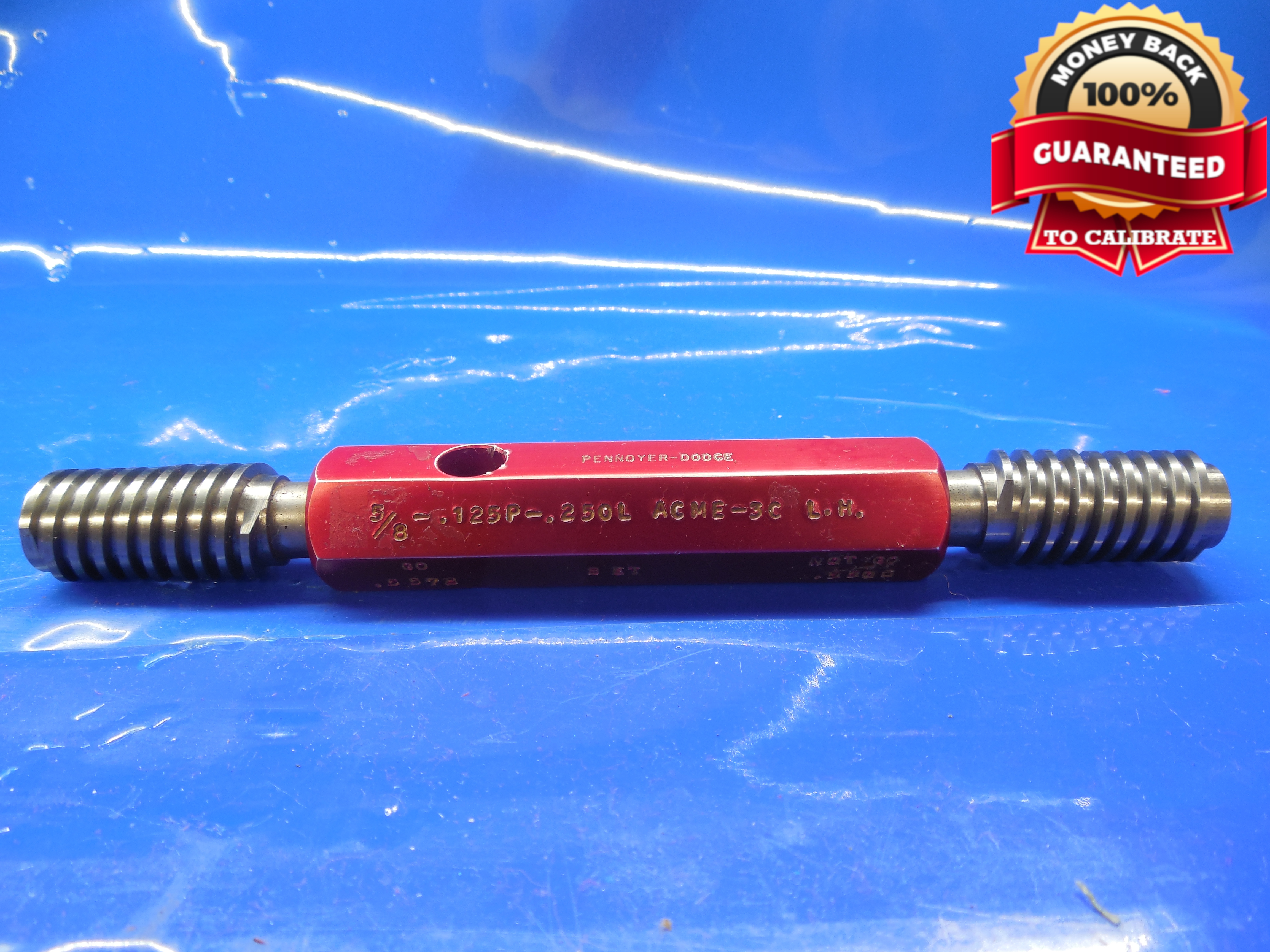 5/8 8 ACME 3C L.H. DOUBLE LEAD SET THREAD PLUG GAGE .5578 .5506 .625.125P.250L eBay