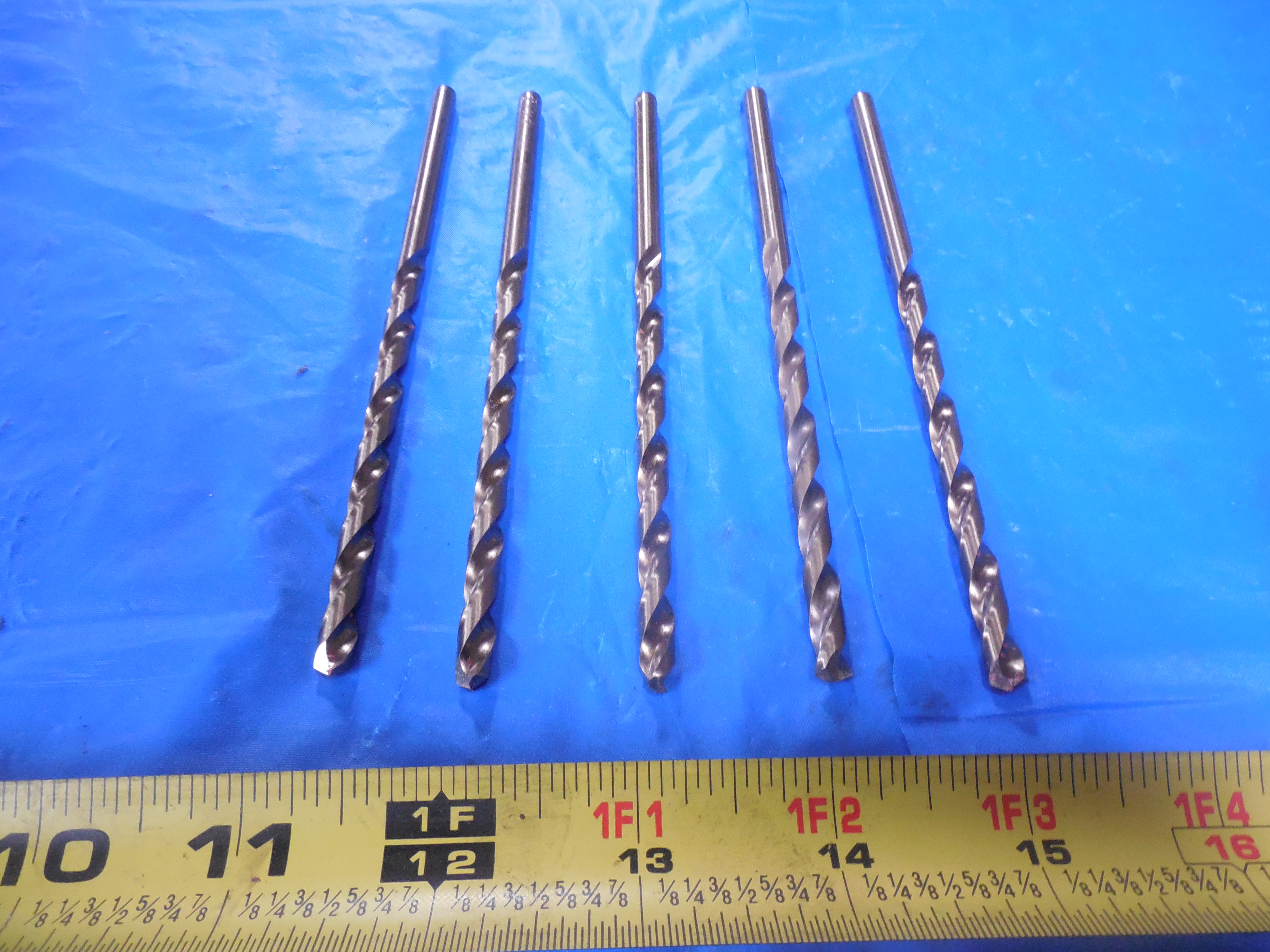 5 NEW 15/64 DIAMETER HSCO DRILL BIT EXTRA LONG 31/2" CUT USA AIRCRAFT