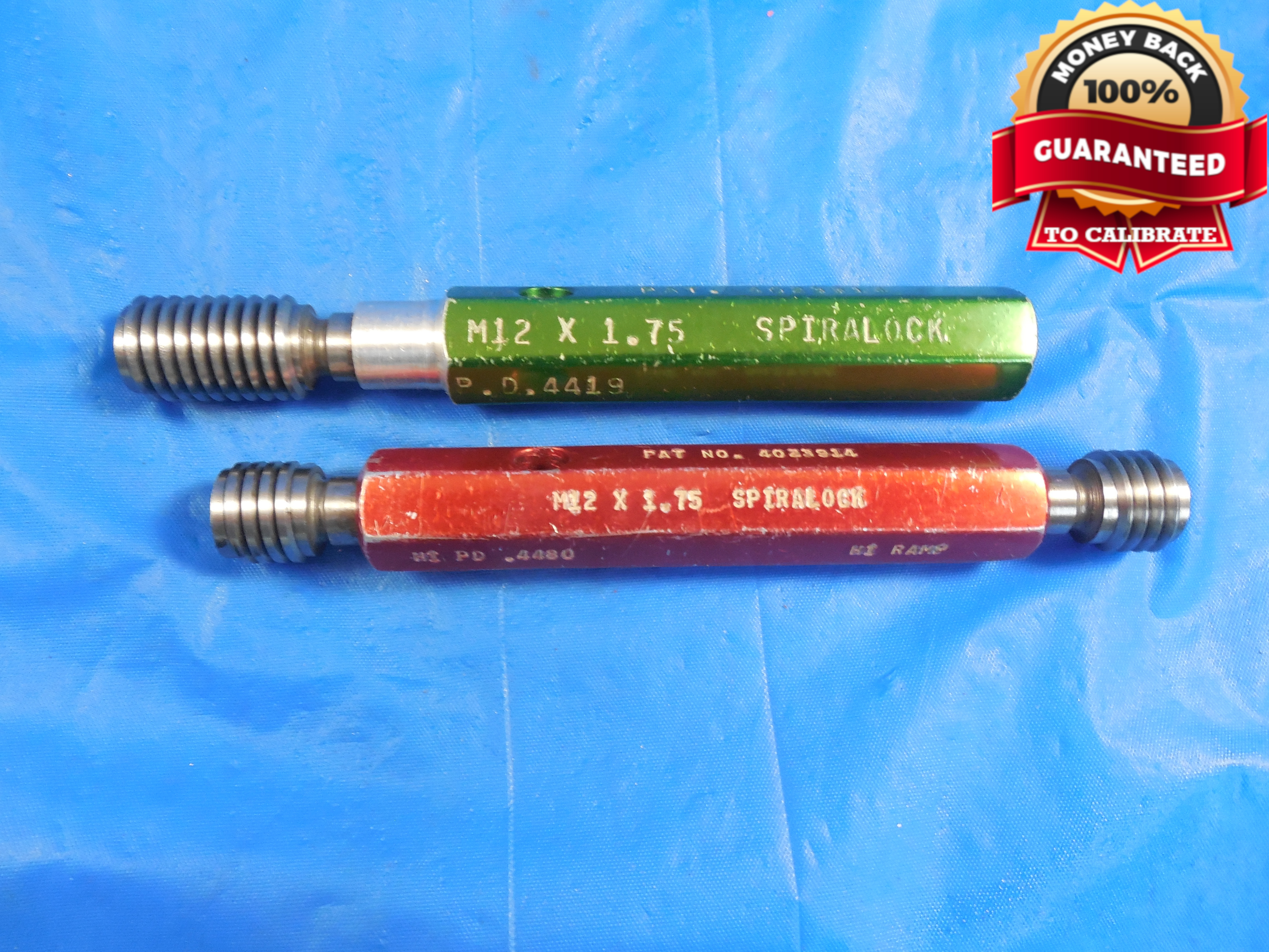 M12 X 1.75 SPL SPIRALOCK THREAD PLUG GAGE 12.0 GO NO GO PDS .4419 .4480 HI RAMP eBay