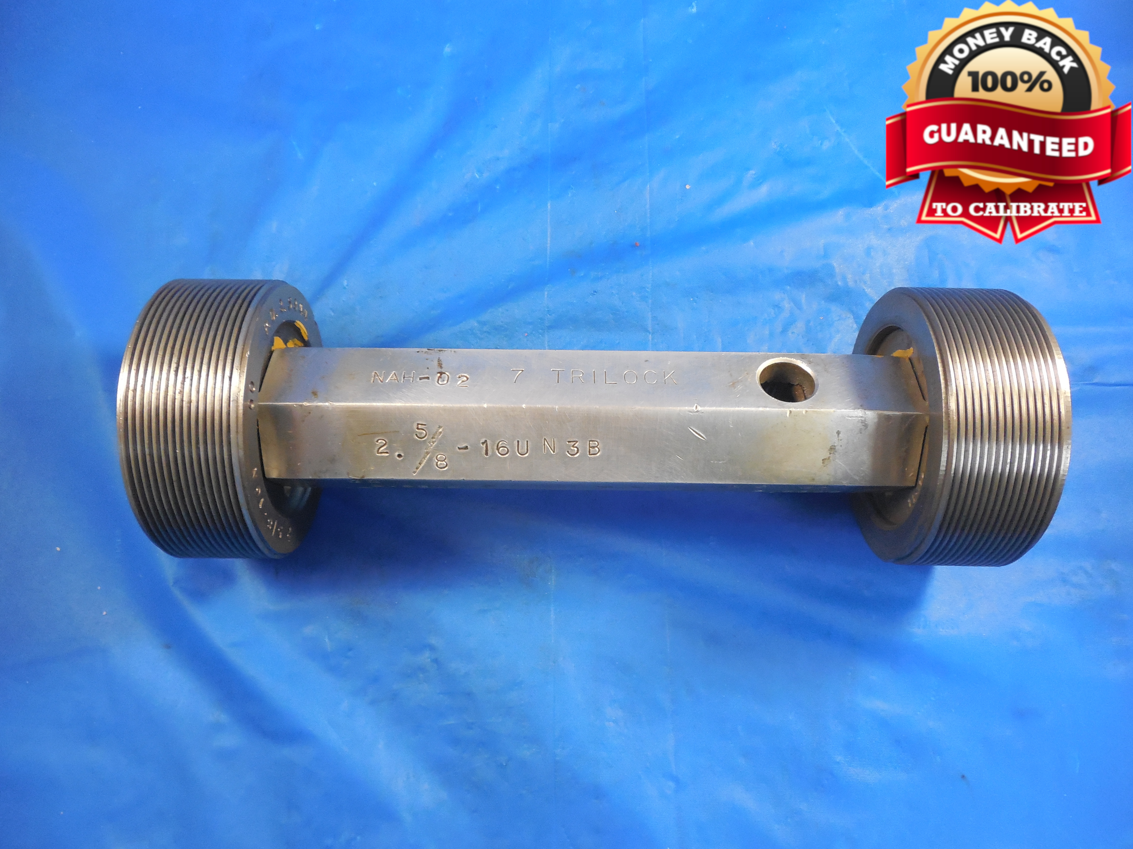 2 5 8 16 UN 3B THREAD PLUG GAGE 2 625 GO NO GO P D S 2 5844 2 5898