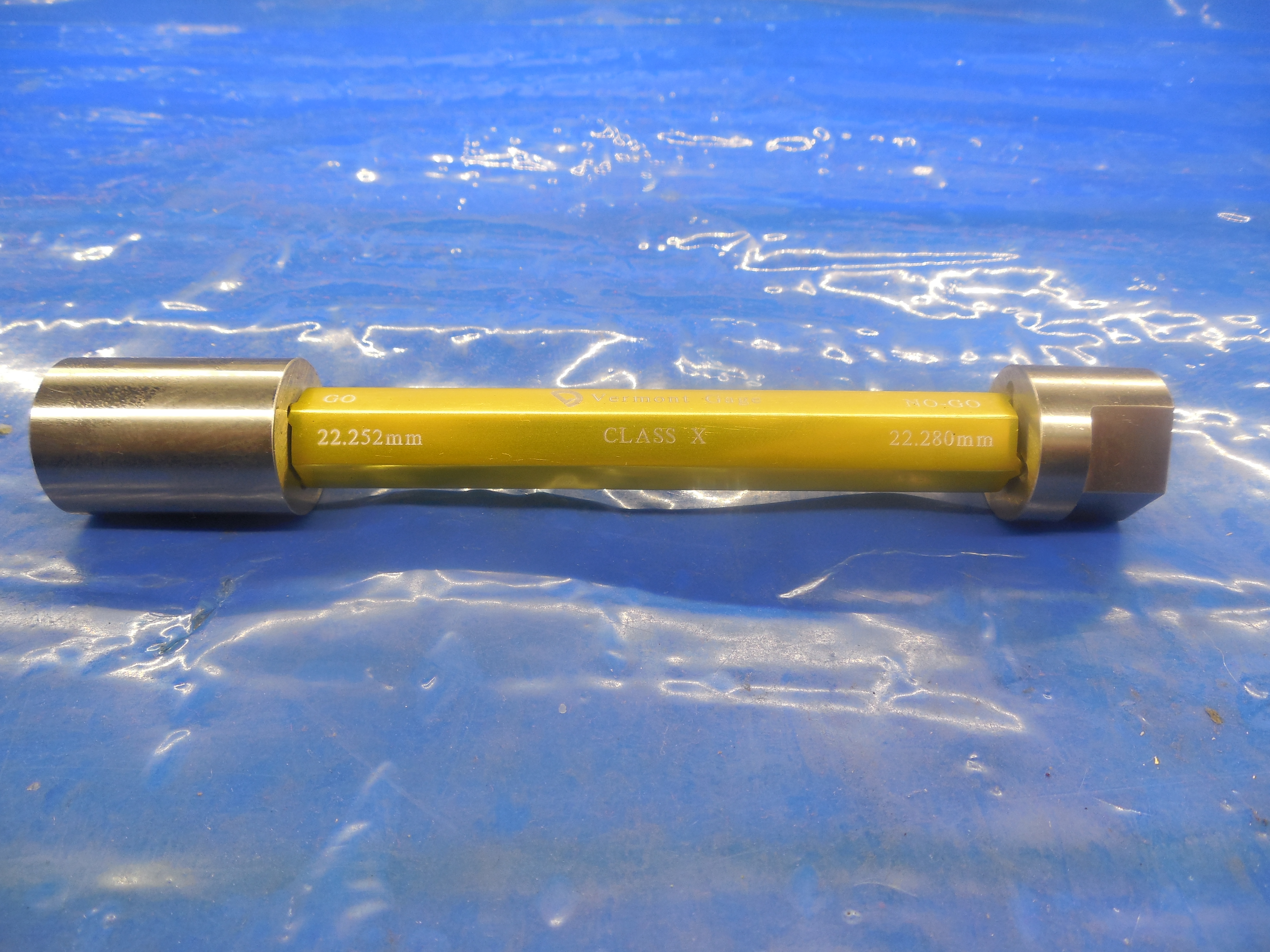 22.252 & 22.280 CLASS X METRIC PIN PLUG GAGE GO NO GO 22.000 +.252 22