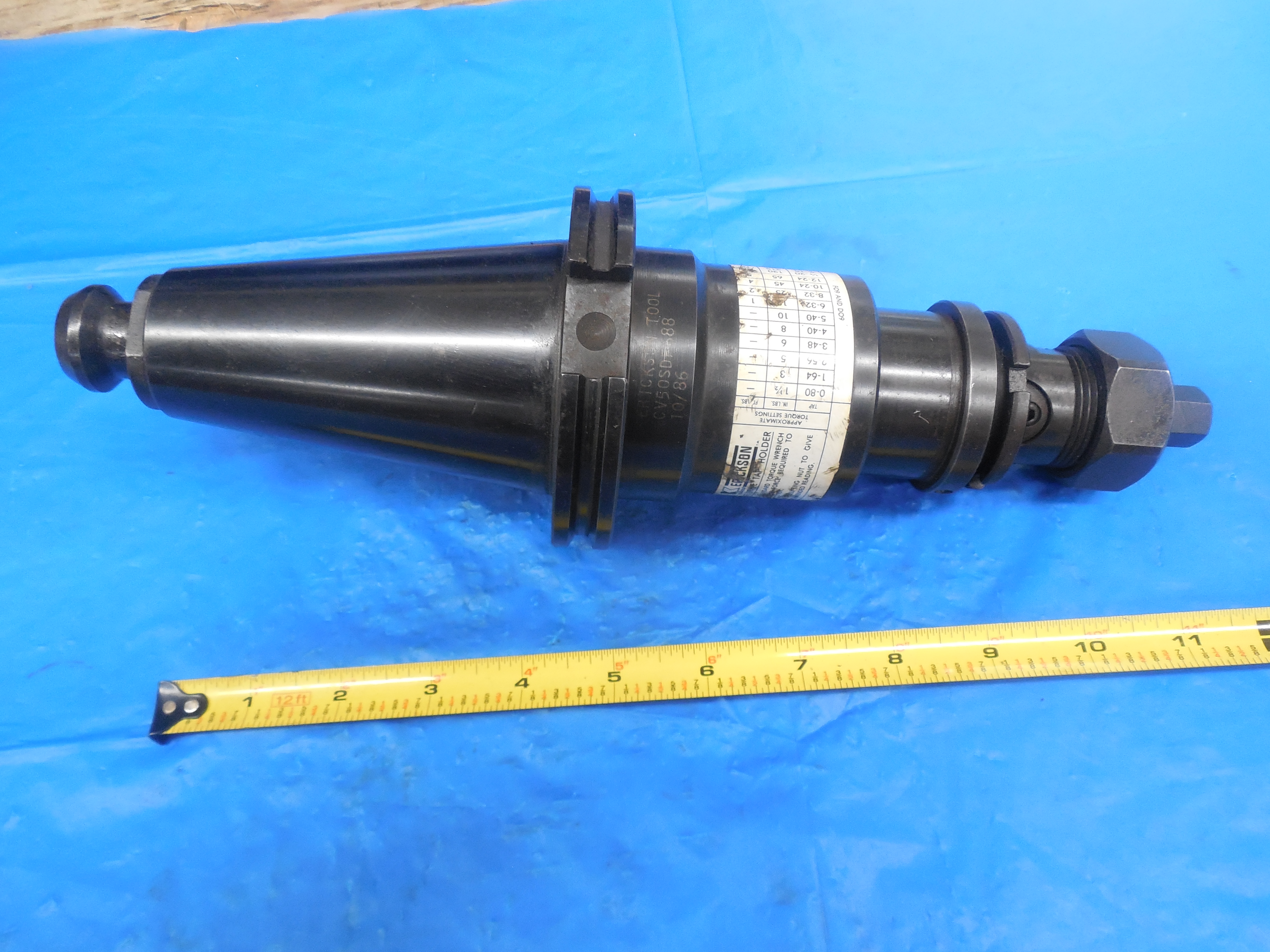 ERICKSON KENNAMETAL CAT 50 SAFEDRIVE TAP TOOL HOLDER CV50SDF688 CAT50