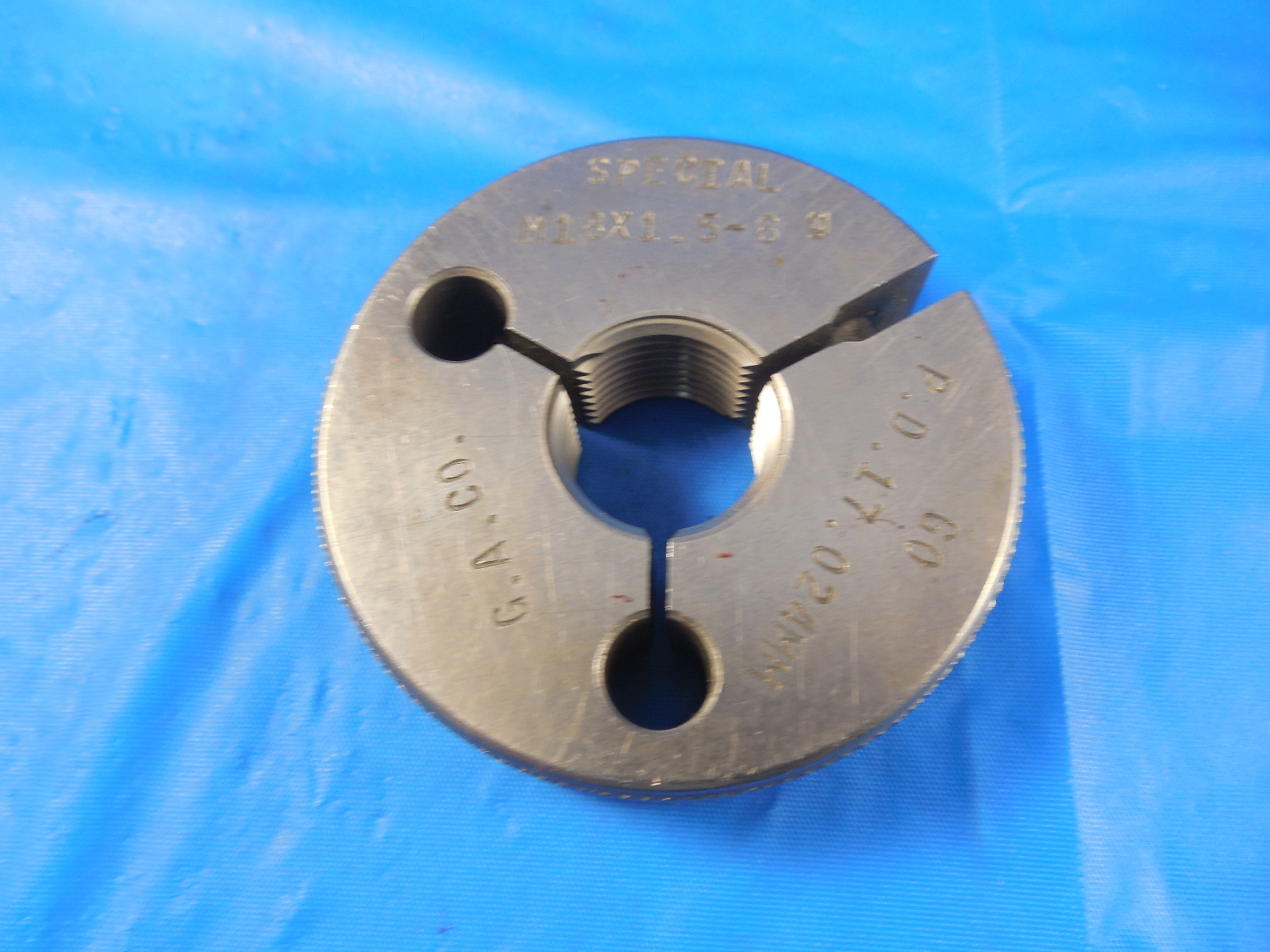 M18 X 1.5 6G SPECIAL METRIC THREAD RING GAGE 18.0 GO ONLY P.D.= 17.024