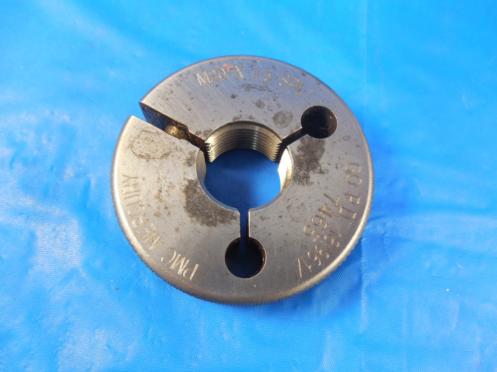 M20 X 1.5 SPECIAL METRIC THREAD RING GAGE 20.0 GO ONLY P.D.= 18.961MM