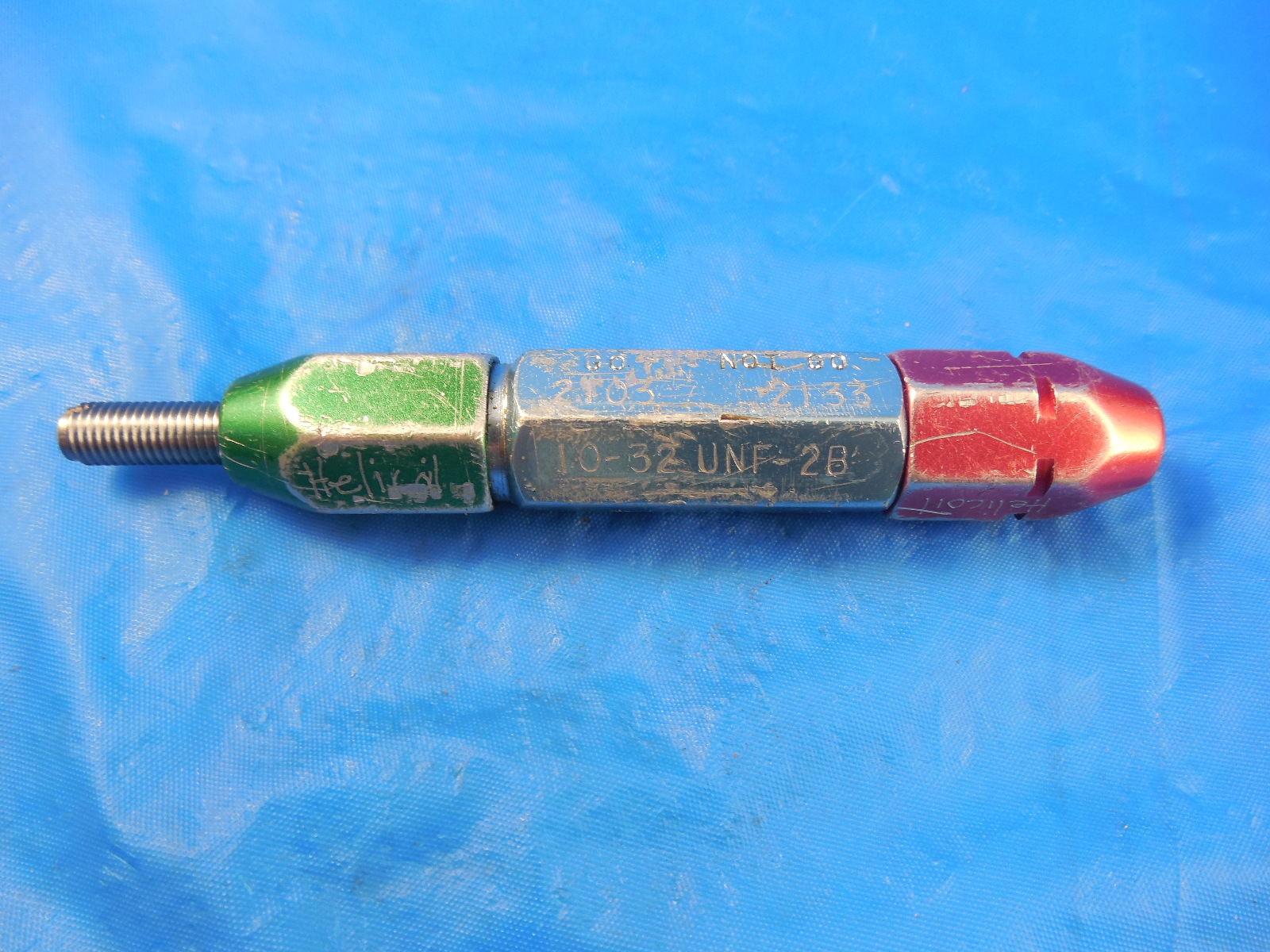 10 32 2B STI HELICOIL THREAD PLUG GAGE #10 .190 GO NO GO P.D./'S = .2103 /& .2133