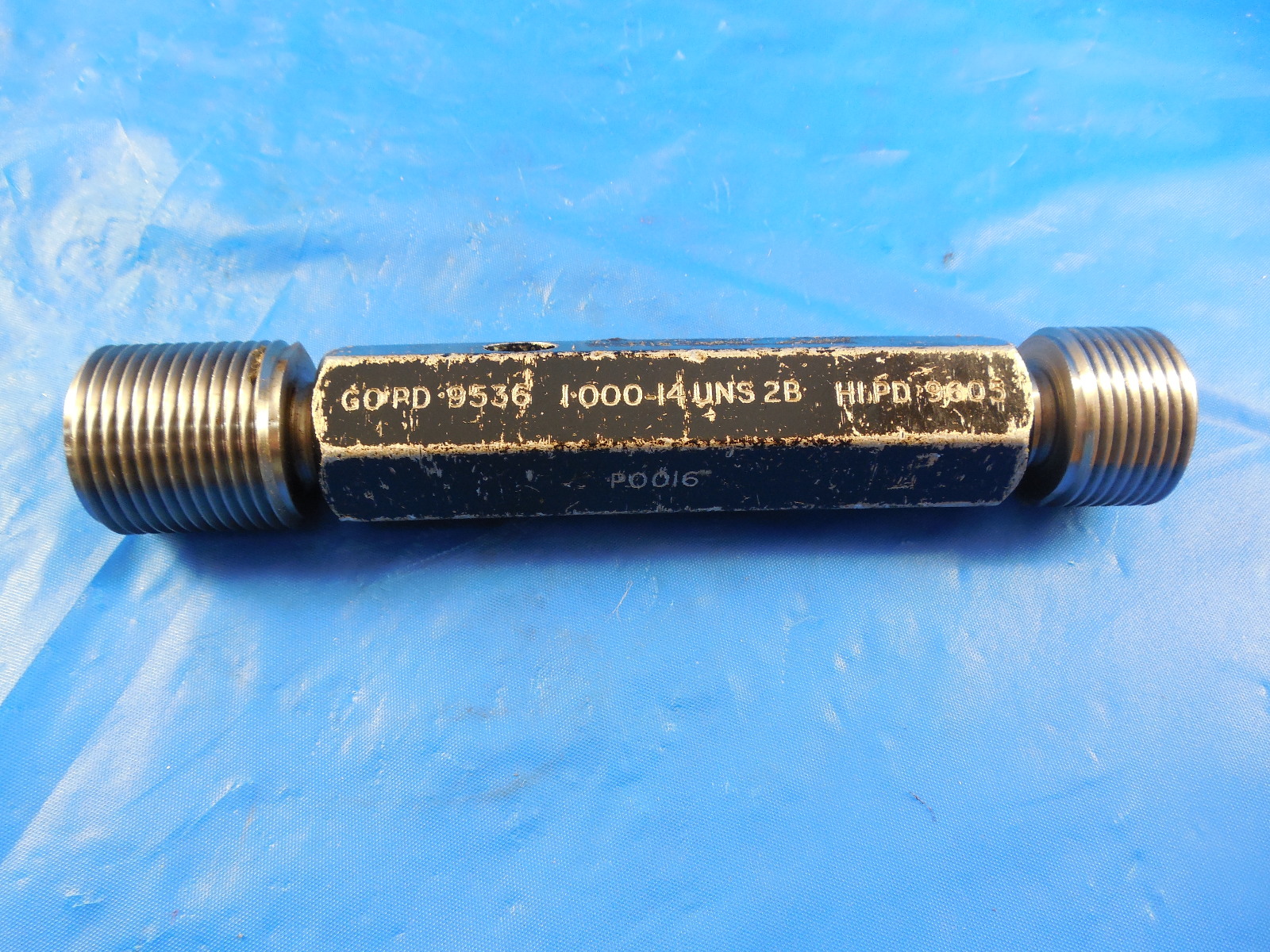 1/" 14 UNS 2B THREAD PLUG GAGE 1.0 GO NO GO P.D./'S = .9536 /& .9609 1.0-14 UNS-2B