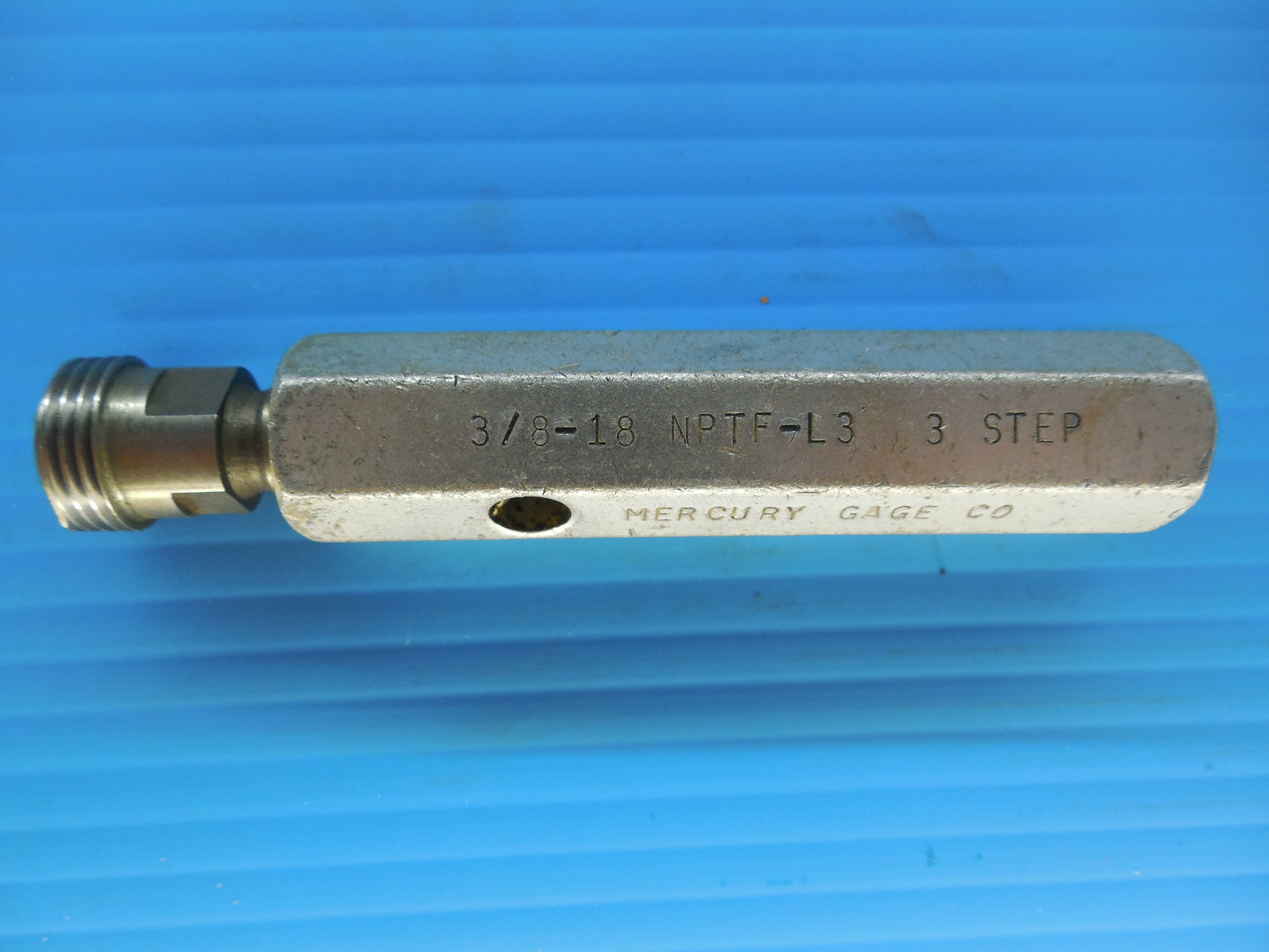 3/8 18 NPTF L3 3 STEP PIPE THREAD PLUG GAGE .37500 N.P.T.F. L3