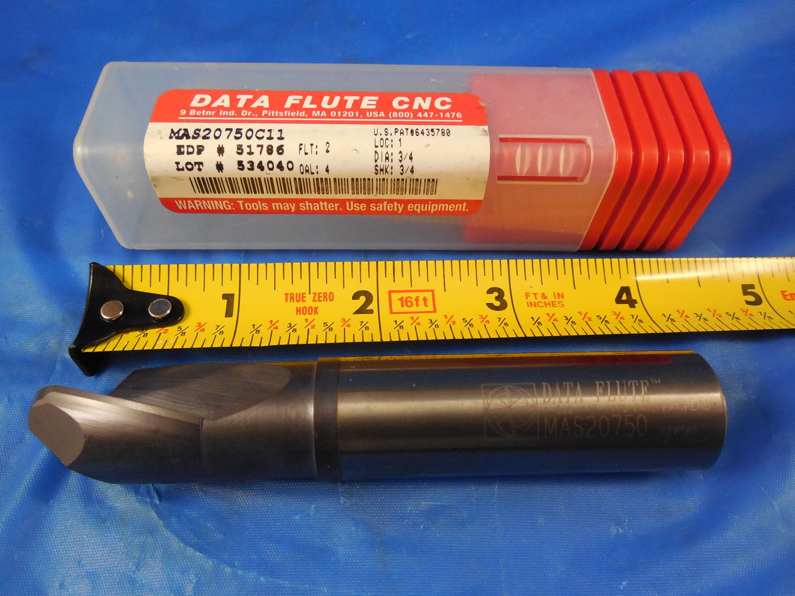 DATA FLUTE MAS20750 EDP 51786 C11 3/4 DIA 1" LOC 4" OAL 2 FLUTE CARBIDE END MILL eBay