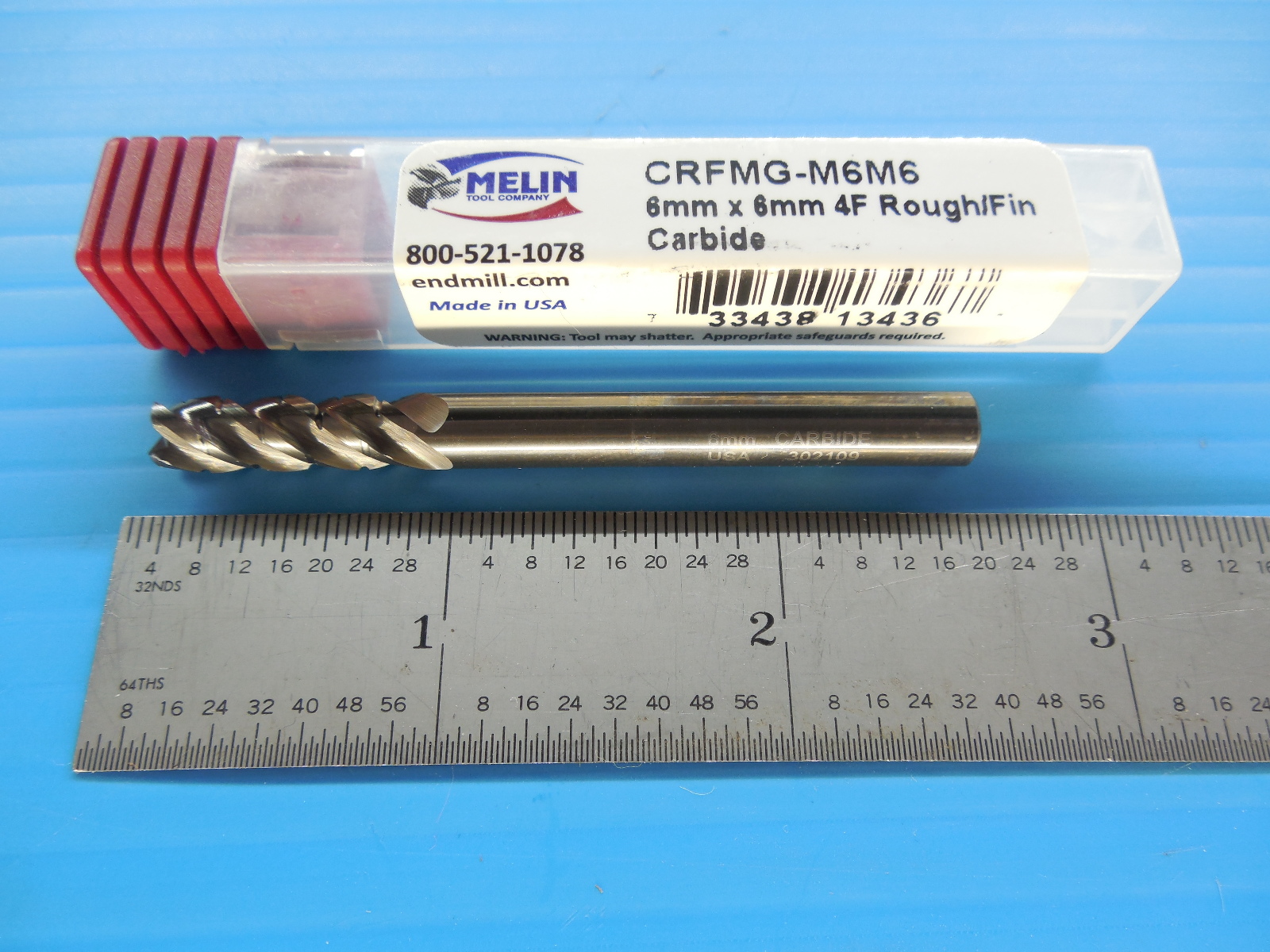 Melin 15//16/" 3 Flute High Speed Steel End Mill 3//4/" Shank x 2/" LOC USA NEW USA