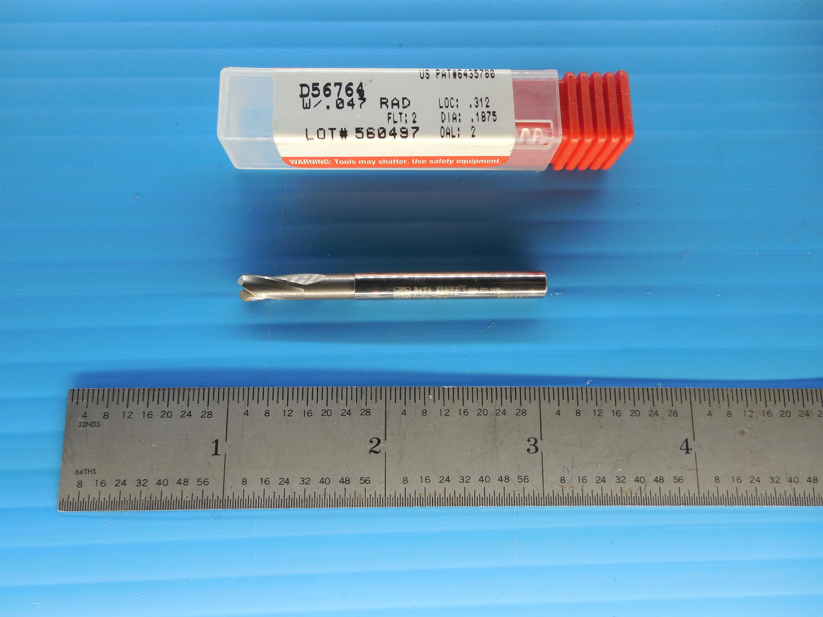 DATA FLUTE D56764 3/16 DIA. 3/16 SHANK 5/16 LOC 2" OAL 2 FLUTE END MILL TOOL eBay