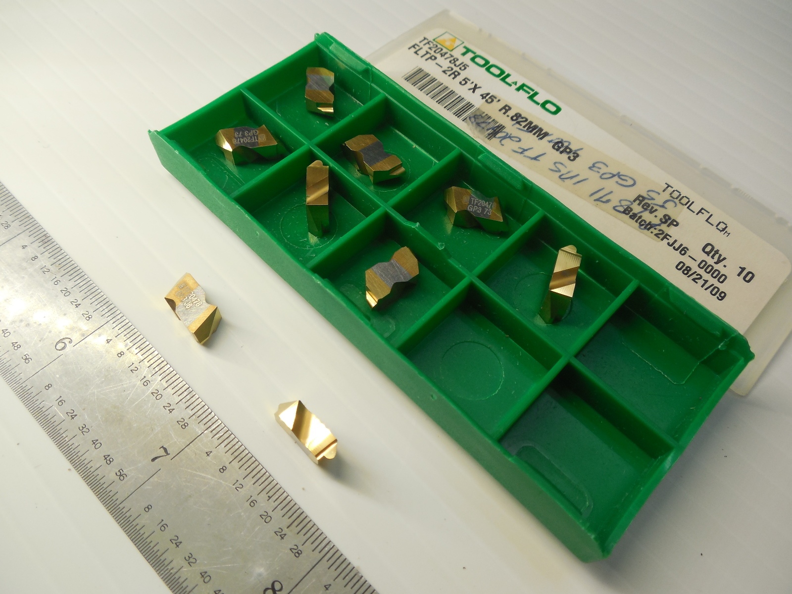 9 PCS NEW TOOL FLO TF20478J5 FLTP 2R GP3 TOP NOTCH CARBIDE INSERTS