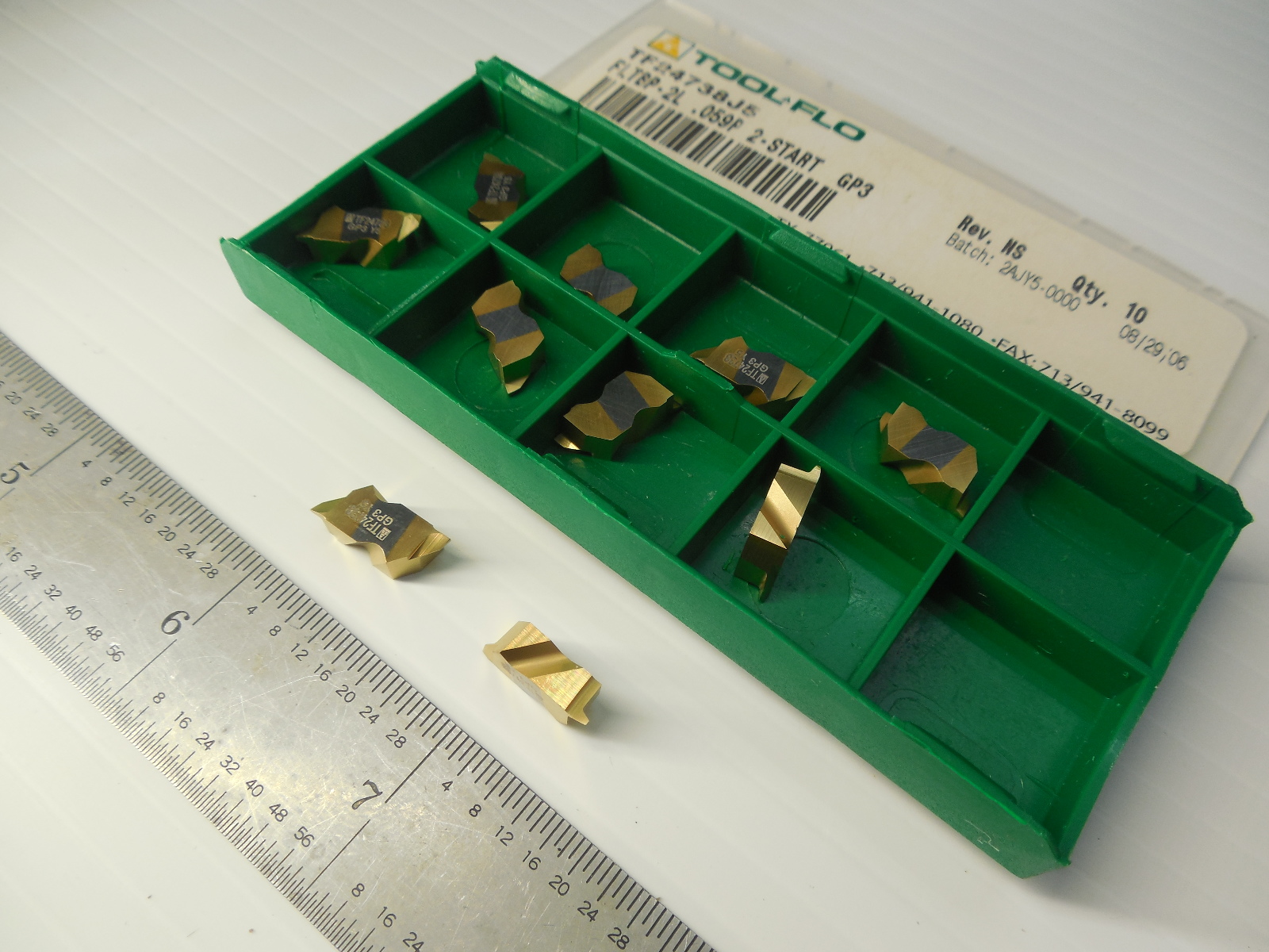 10 PCS NEW TOOL FLO TF24738J5 FLTBP 2L GP3 TOP NOTCH CARBIDE THREADING