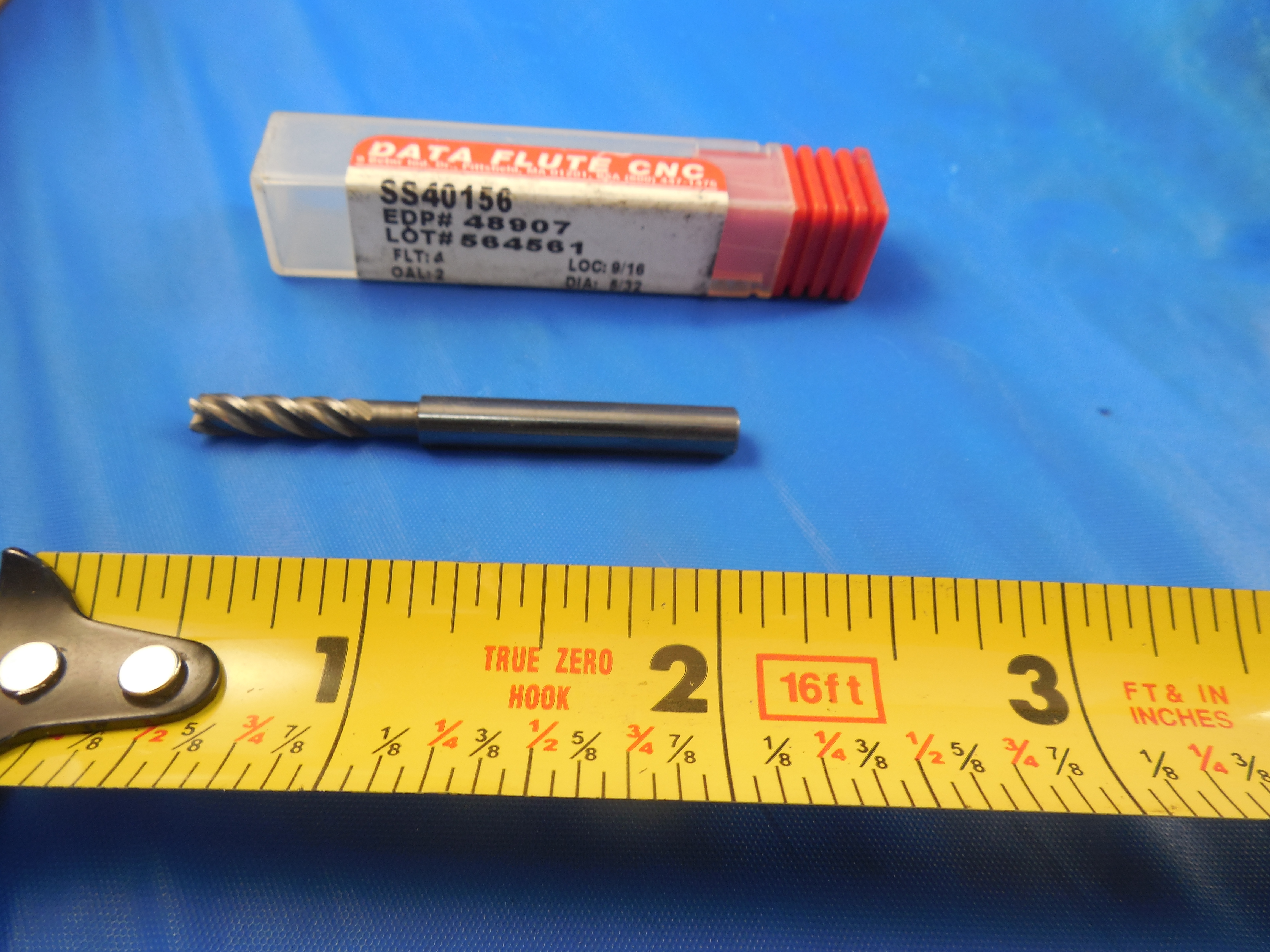 DATA FLUTE SS40156 EDP 48907 5/32 DIA 9/16 LOC 2" OAL 4 FL. CARBIDE END MILL eBay