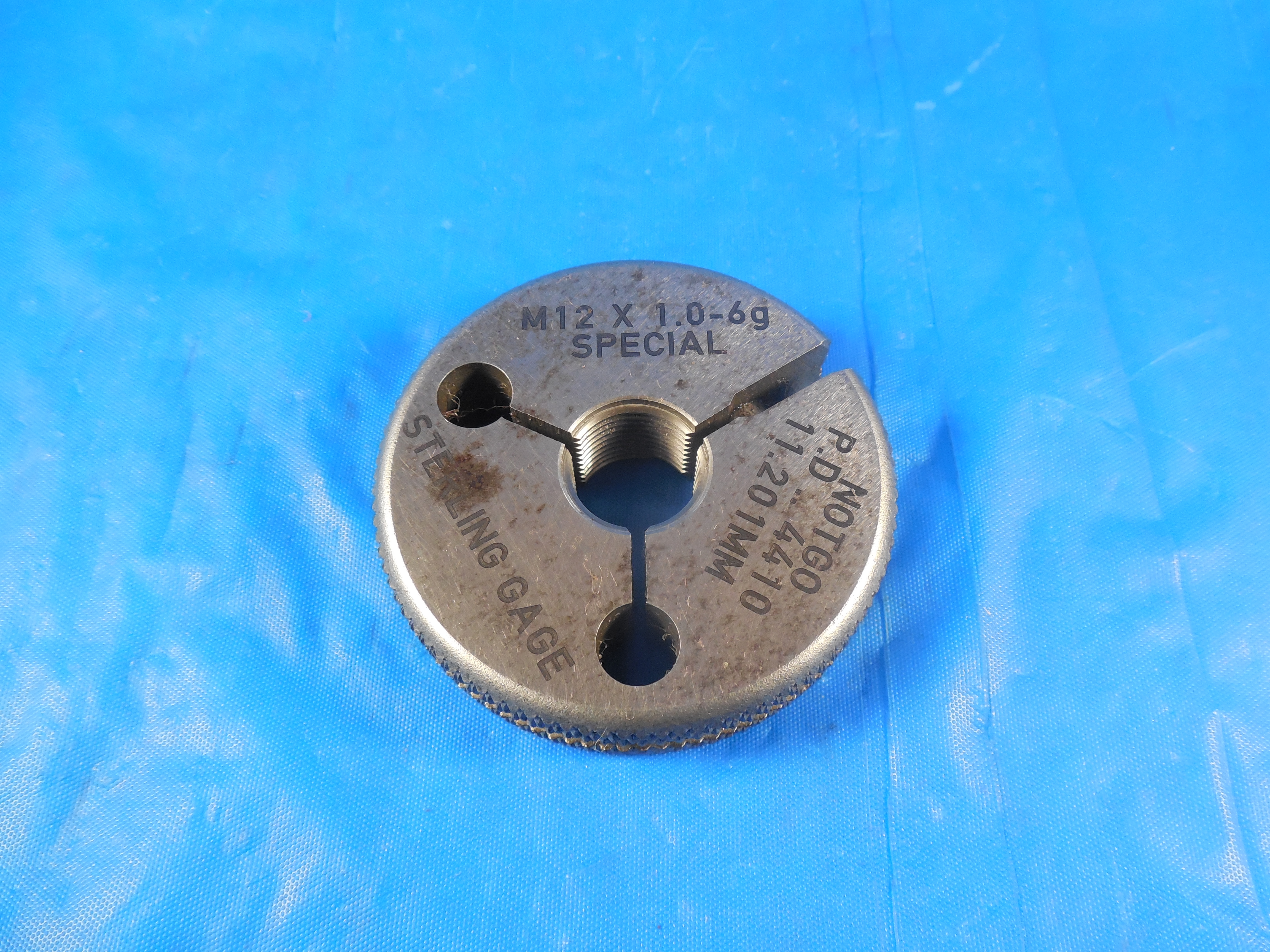 M12 X 1.0 6g SPECIAL METRIC THREAD RING GAGE 12.0 1 NO GO ONLY P.D