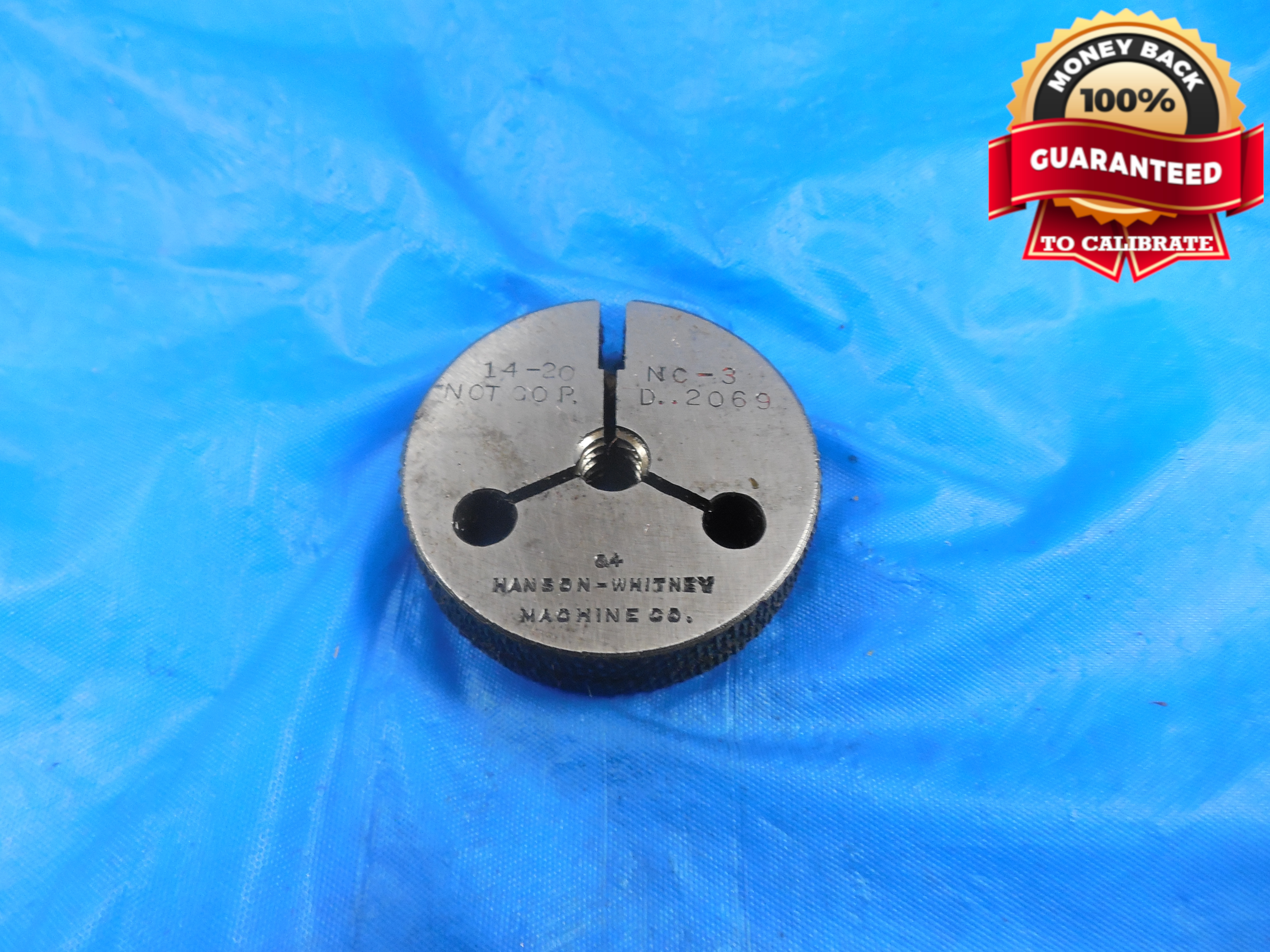 14 20 NS 3 THREAD RING GAGE #14 .242 NO GO ONLY P.D. = .2069 QUALITY #14-20 TOOL