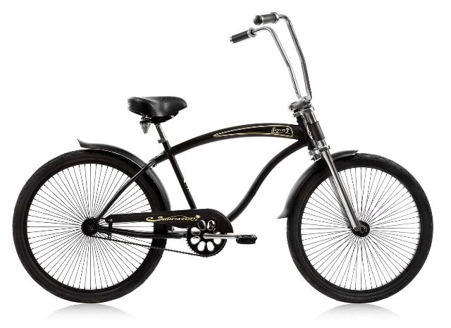 Micargi ROVER-GT-MBK Men's 26" Chopper Cruiser Bicycle Bike, Matte Black