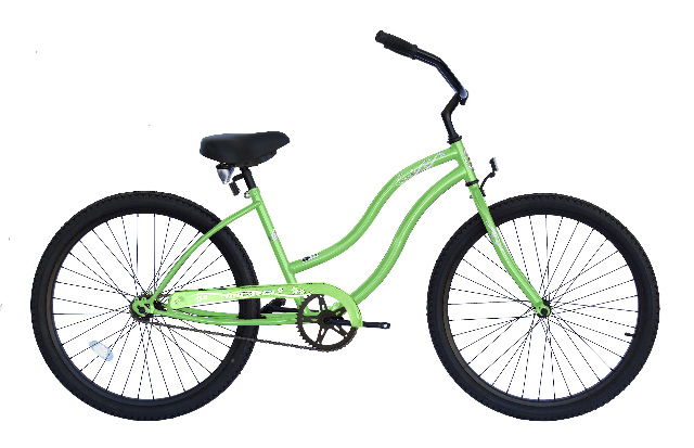 Micargi TOUCH-F-PGRN Women's 26" Beach Cruiser Bicycle Bike, Pearl Green
