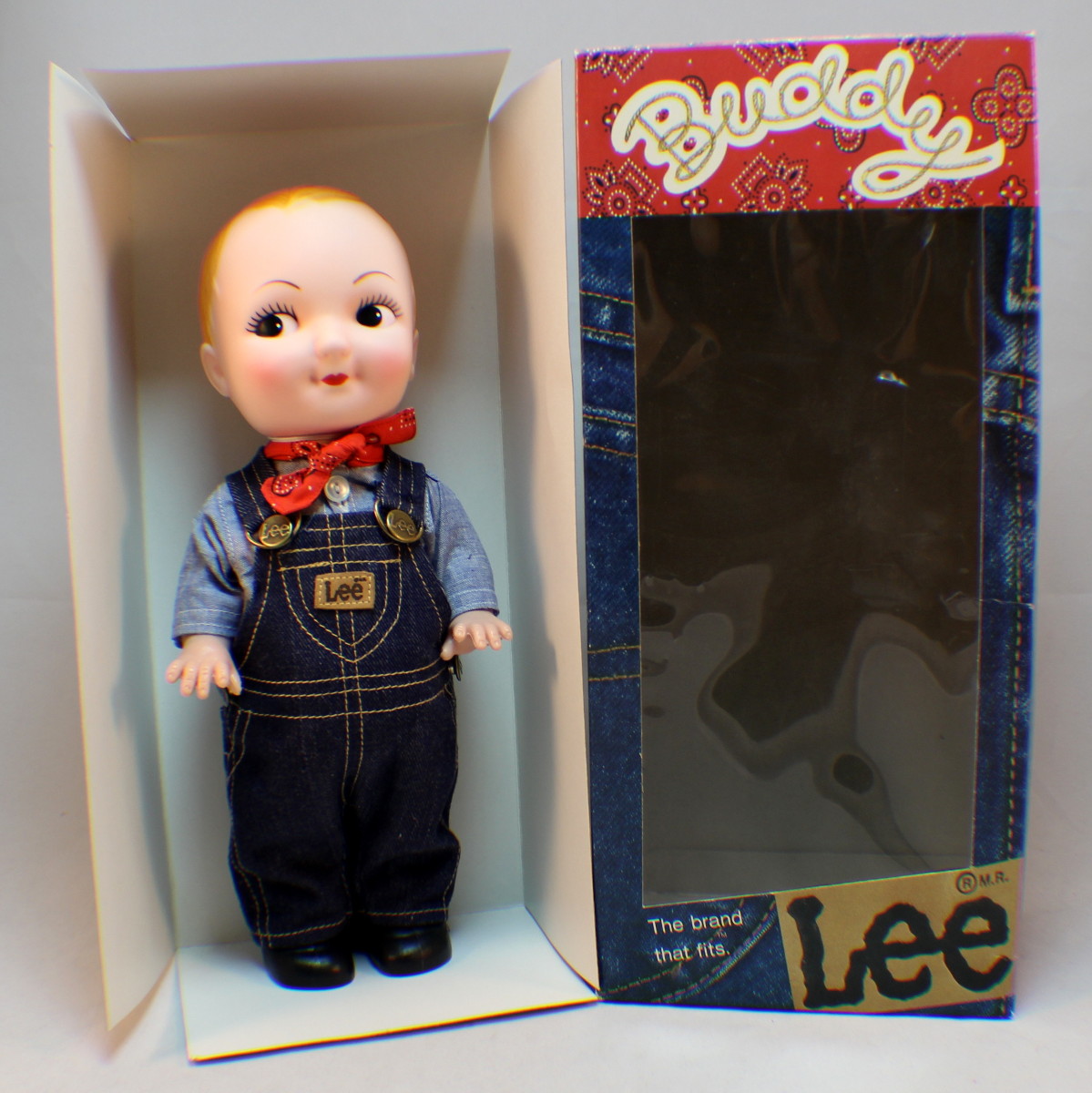 Vintage Buddy Lee Doll 13" Tall Overalls Advertising new in original