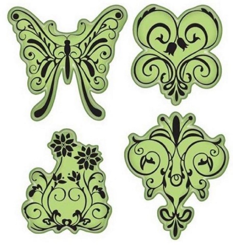 Inkadinkaclings by Inkadinkado Flowers and Hearts new stamp set