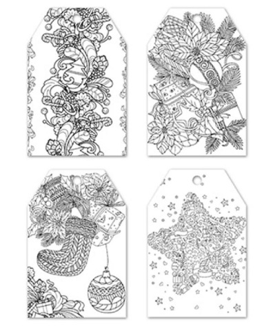 color create your own gift tag set of 24 pieces 4 designs holiday
