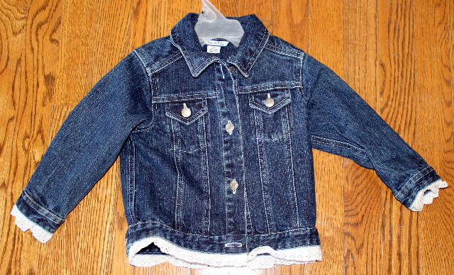 Girls Hartstrings Sz 4T Toddler Denim Long Sleeve Jacket w/ Lace | Dragonfly Whispers