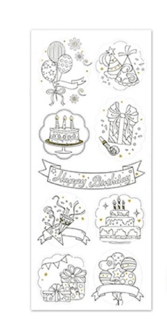 Paper Craft Stickers Scrapbooking Color Art Happy Birthday Banners