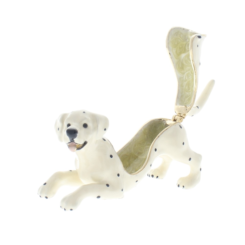 Ciel Collectibles Spotted Dalmatian Puppy Dog Trinket Box with Austrian Crystals