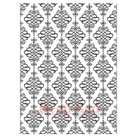 Deep Red Cling Rubber Stamp Rubber Stamp French Swirls Background