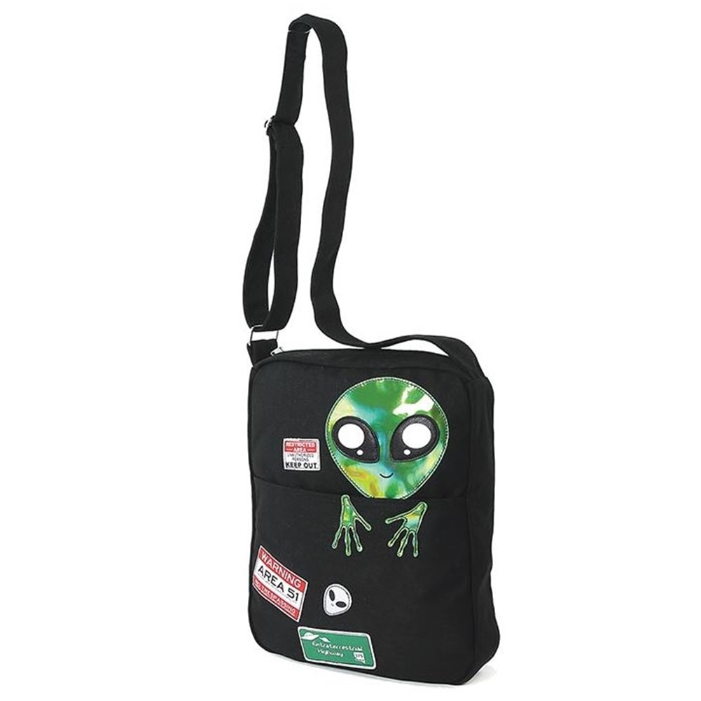 Sleepyville Critters Sneaky Alien Messenger Cross Body Handbag Purse