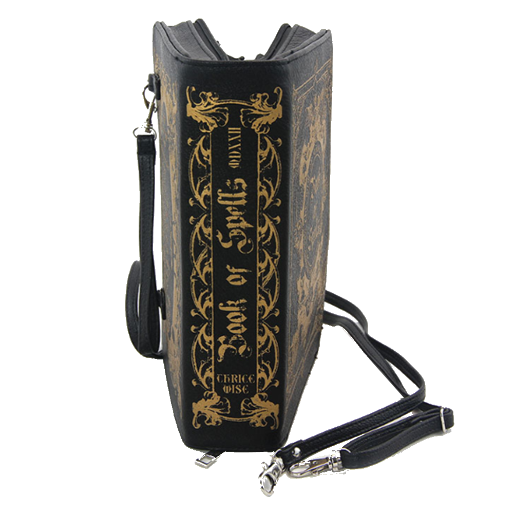 Sleepyville Critters Witch's Book of Spells Crossbody Bag in Vinyl Material
