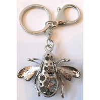 Rhinestone Bling Key Chain Fob Phone Purse Charm Bumble Honey Bee New #B-4