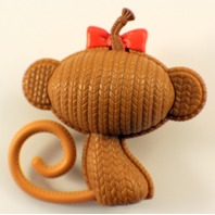 Brown Monkey with a Bow Animal Lalal Loopsy Pet for Full Sized doll Lalaloopsy