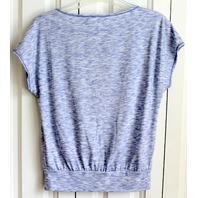 Womens Chelsea & Violet XS Banded Waist T Shirt Gradient Gray