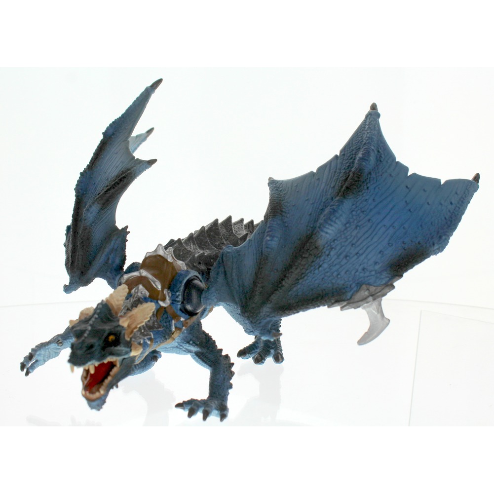 Schleich Animal Figurine Large Winged Blue Dragon with saddle for rider
