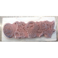 1999 Psx F-1917 Easter Basket Eggs Bunny Daffodil Flower Wooden Rubber Stamp