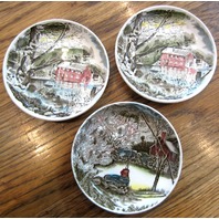 Johnson Brothers Coaster Made In England Old Mill Scene Set Of 3