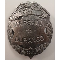 City Marshal Durango Colo. Old Western Inspired Replica Pin Back