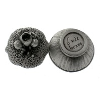 A.E. Williams Pewter Tiny Trinket Wee Box Tulip Flower Garden Cluster