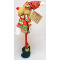Hanna's Handiworks Plush Standing Reindeer in Holiday Sweater