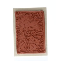 Brittiana High Fashion Lady Woman Stampington And Co Wood Mount Rubber Stamp