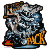 Motorcycle Biker Uniform Patch 4" X 5" Run with the Pack Wolves
