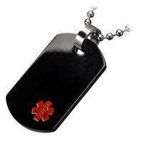 Inox Men'S Stainless Steel Medical Alert Dog Tag Pendant Chain #Sspma3Nk1
